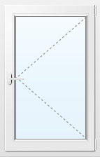 Окно одностворчатое поворотное 500х600 мм